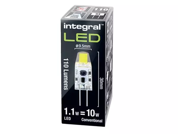 Een LEDLAMP INTEGRAL GU4 4000K KOEL WIT 1W 110LUMEN koop je bij Kantoorvakhandel van der Heijde