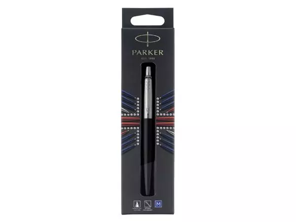 Een Balpen Parker Jotter Bond street black CT medium blister à 1 stuk koop je bij NiceSupplies.nl