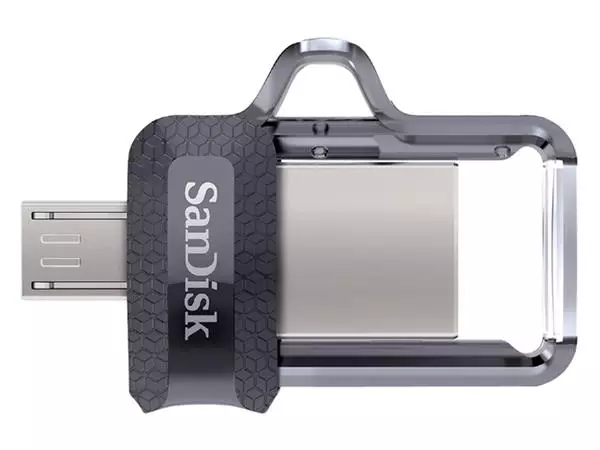 Een USB-stick 3.0 Sandisk Dual Micro Ultra 16GB koop je bij Van Leeuwen Boeken- en kantoorartikelen
