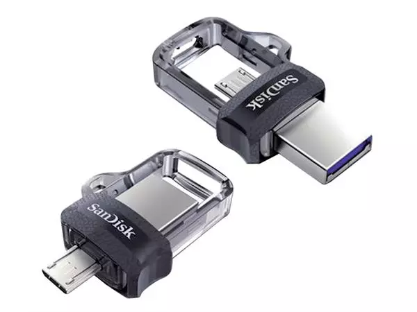 Een USB-STICK SANDISK DUAL MICRO USB ULTRA 32GB 3.0 koop je bij Kantoorvakhandel van der Heijde