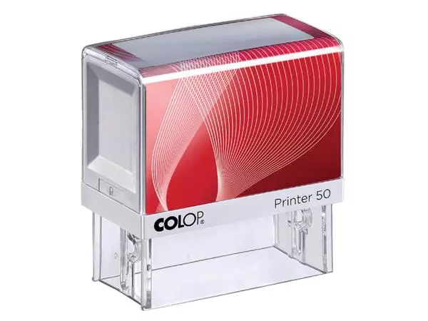 Een Tekststempel Colop Printer 50 personaliseerbaar 7regels 69x30mm koop je bij NiceSupplies.nl