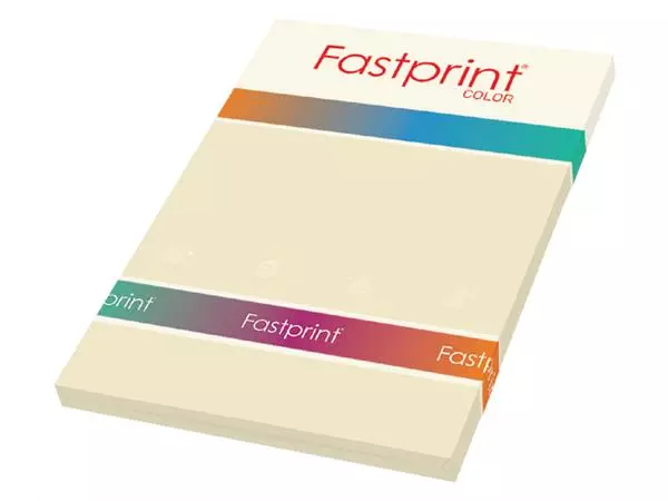 Een Kopieerpapier Fastprint A4 80gr roomwit 100vel koop je bij Van Leeuwen Boeken- en kantoorartikelen