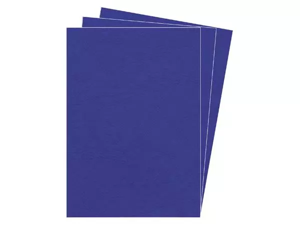 Een Voorblad Fellowes A4 lederlook royal blauw 100 stuks koop je bij NiceSupplies.nl