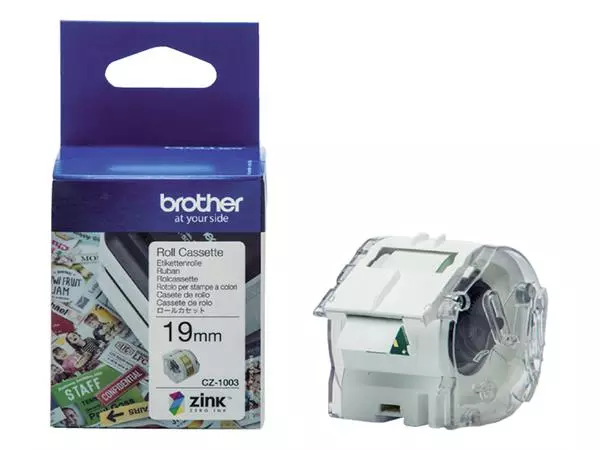 Een Etiket Brother CZ-1003 19mmX5m kleur opdruk koop je bij NiceSupplies.nl