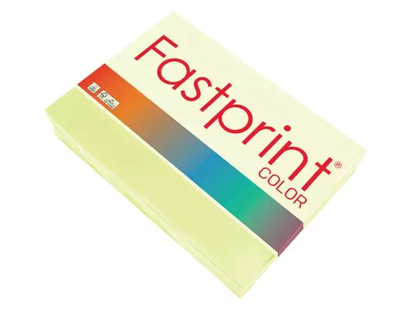 Een Kopieerpapier Fastprint A4 80gr citroengeel 500vel koop je bij Van Leeuwen Boeken- en kantoorartikelen
