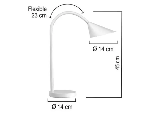 Een Bureaulamp Unilux Sol led wit koop je bij NiceSupplies.nl