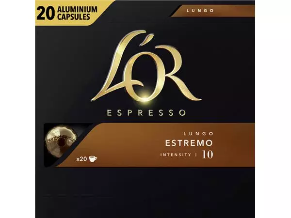 Een Koffiecups L'Or espresso Lungo Estremo 20 stuks koop je bij NiceSupplies.nl