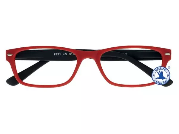 Een Leesbril I Need You +1.50 dpt Feeling rood-zwart koop je bij Van Hoye Kantoor BV