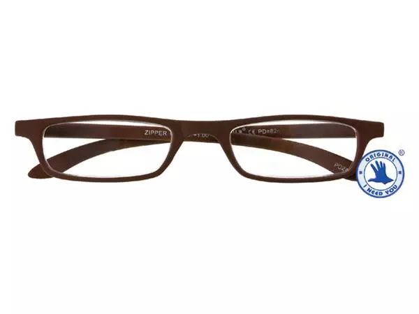 Een Leesbril I Need You +2.00 dpt Zipper bruin koop je bij EconOffice