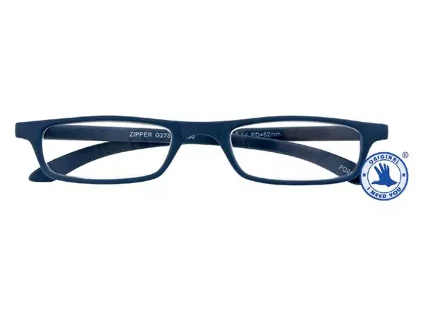 Leesbril I Need You +1.00 dpt Zipper blauw