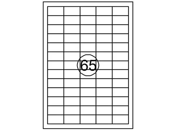Een Etiket Quantore 38.1mmx21.2mm 6500 stuks koop je bij L&N Partners voor Partners B.V.
