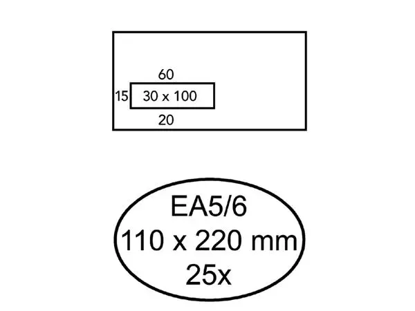 Een ENVELOP QUANTORE VENSTER VL EA5/6 110X220 80GR ZK koop je bij Kantoorvakhandel van der Heijde