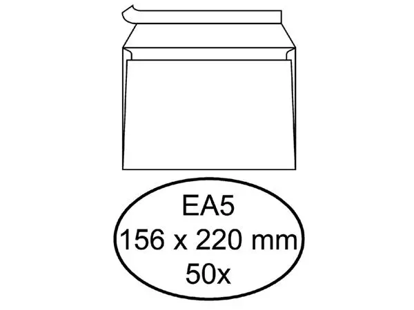 Een Envelop Hermes bank EA5 156x220mm zelfklevend wit pak à 50 stuks koop je bij NiceSupplies.nl