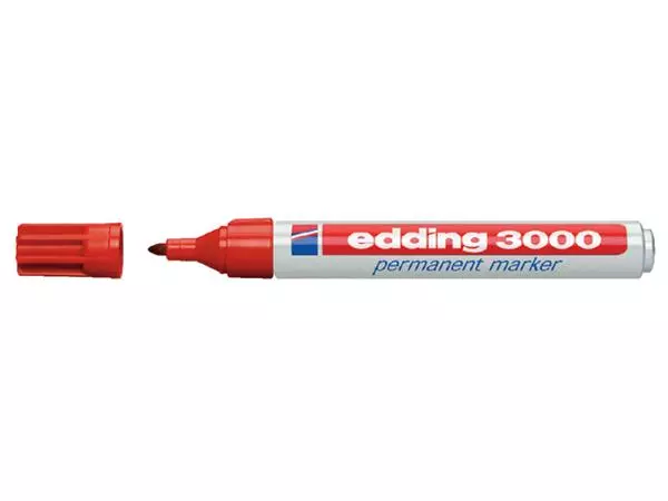 Een Viltstift edding 3000 rond 1.5-3mm rood blister à 4 stuk koop je bij NiceSupplies.nl