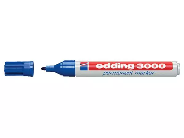 Een Viltstift edding 3000 rond 1.5-3mm blauw blister à 4 stuks koop je bij Kantoorvakhandel van der Heijde