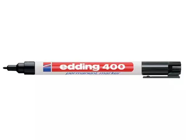 Een Viltstift edding 400 rond 1mm zwart koop je bij Buro De Peuter