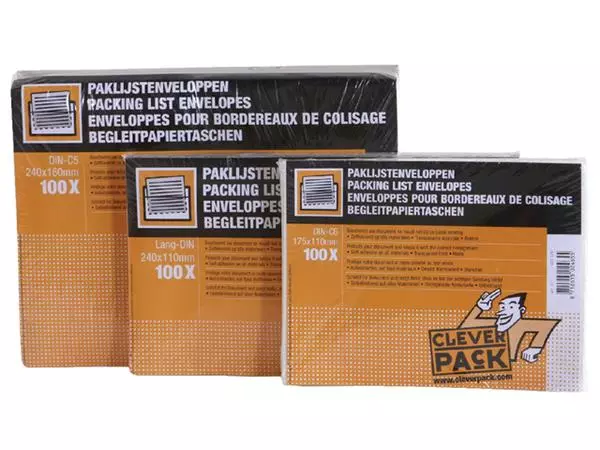 Een PAKLIJSTENVELOP CLEVERPACK ZK ONBEDRUKT 230X110MM koop je bij Kantoorvakhandel van der Heijde