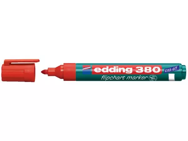 Een Viltstift edding 380 flipover rond 1.5-3mm rood koop je bij Van Hoye Kantoor BV