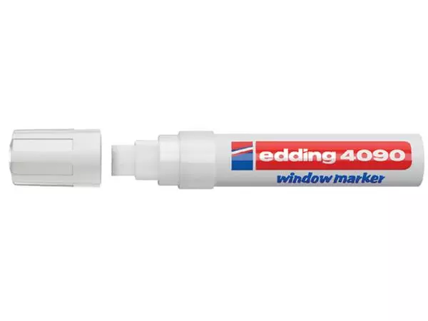 Een Krijtstift edding 4090 window schuin 4-15mm wit bister à 1 stuk koop je bij Buro De Peuter