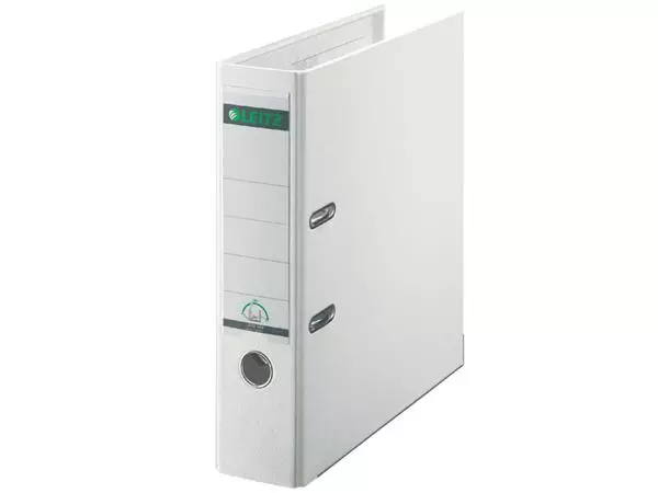 Een Classeur à levier Leitz 1010 180° A4 80mm PP blanc koop je bij Van Hoye Kantoor BV