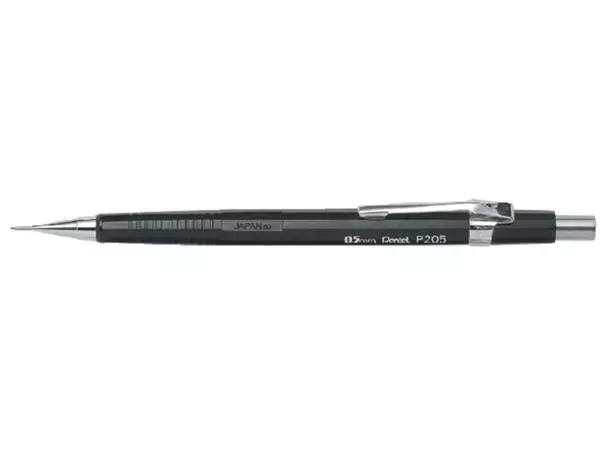 Een Vulpotlood Pentel P205 HB 0.5mm zwart koop je bij Kantoorvakhandel van der Heijde