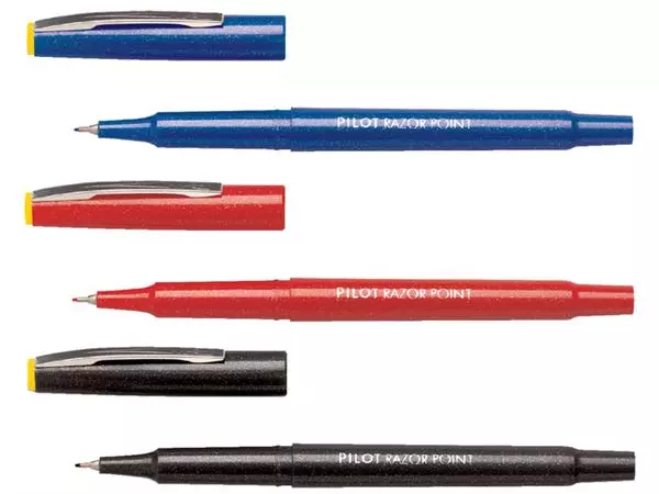 Een FINELINER PILOT RAZOR POINT SW-10 PP F ZWART koop je bij Kantoorvakhandel van der Heijde