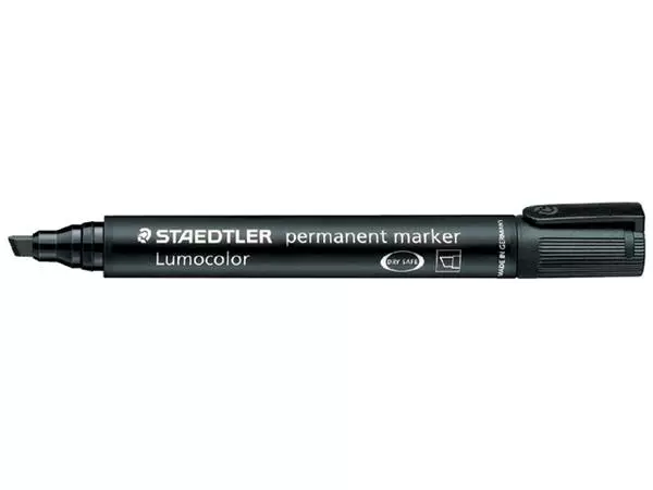 Een Viltstift Staedtler Lumocolor 350 permanent schuin zwart koop je bij Kantoorvakhandel van der Heijde