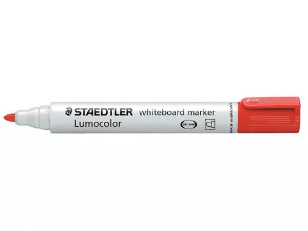 Een Viltstift Staedtler Lumocolor 351 whiteboard rond rood 2mm koop je bij MV Kantoortechniek B.V.