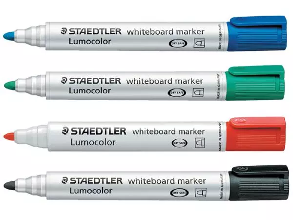 Een Viltstift Staedtler Lumocolor 351 whiteboard rond groen 2mm koop je bij Kantoorvakhandel van der Heijde