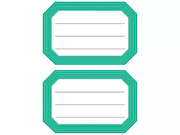 Een Etiket HERMA 5716 82x55mm schrift groene rand 12stuks koop je bij Buro De Peuter