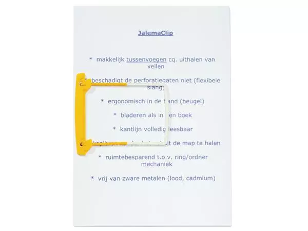Een Bundelmechaniek JalemaClip dekplaatjes geel koop je bij KantoorProfi België BV