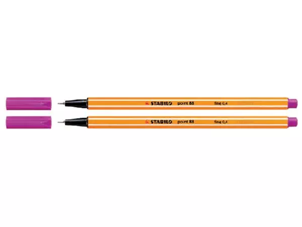 Een Fineliner STABILO point 88/56 fijn roze rood koop je bij Klik Office BV