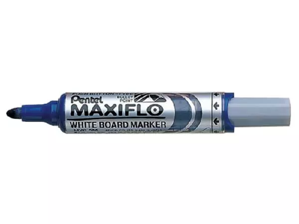 Een Viltstift Pentel MWL5M Maxiflo whiteboard rond 3mm blauw koop je bij Kantoorvakhandel van der Heijde