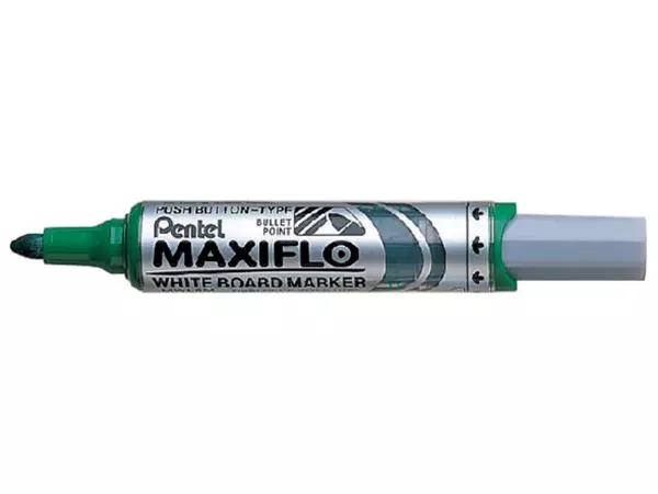 Een Viltstift Pentel MWL5M Maxiflo whiteboard rond 3mm groen koop je bij Kantoorvakhandel van der Heijde