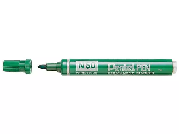 Een Viltstift Pentel N50 rond 1.5-3mm groen koop je bij Kantoorvakhandel van der Heijde