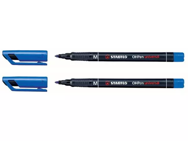 Een Viltstift STABILO OHpen 843/41 permanent rond medium blauw koop je bij NiceSupplies.nl