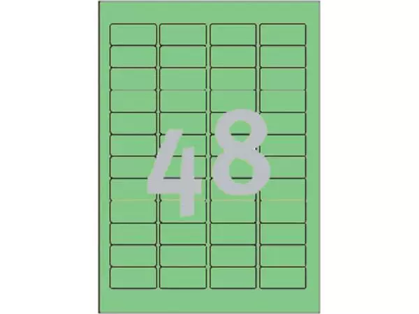 Een Etiket Avery Zweckform L6040-20 45.7x21.2mm groen 960stuks koop je bij NiceSupplies.nl