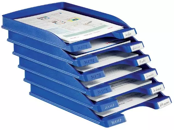 Een Brievenbak Leitz Plus Slim A4 blauw koop je bij NiceSupplies.nl