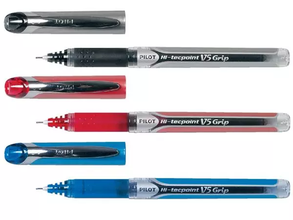 Een Rollerpen PILOT Hi-Tecpoint V5 Grip fijn rood koop je bij NiceSupplies.nl