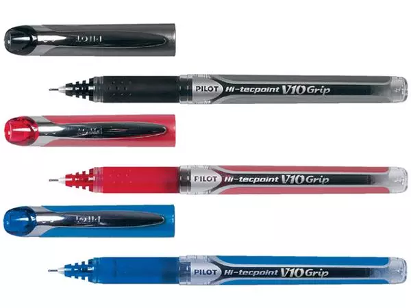 Een Rollerpen PILOT Hi-Tecpoint Grip V10 breed zwart koop je bij NiceSupplies.nl