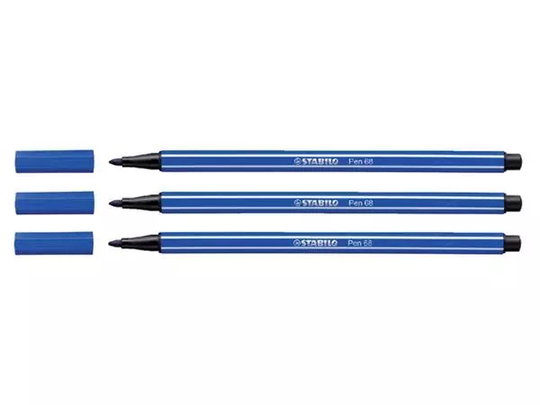 Een Viltstift STABILO Pen 68/32 medium donkerblauw koop je bij NiceSupplies.nl