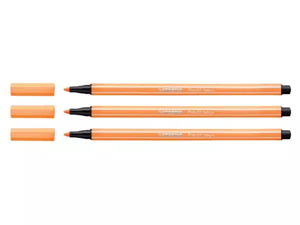 Een VILTSTIFT STABILO PEN 68/054 M NEON ORANJE koop je bij Kantoorvakhandel van der Heijde