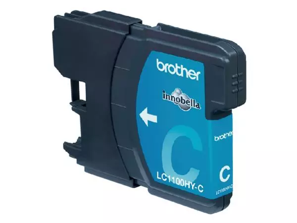 Een Inktcartridge Brother LC-1100HYC blauw koop je bij Kantoorvakhandel van der Heijde