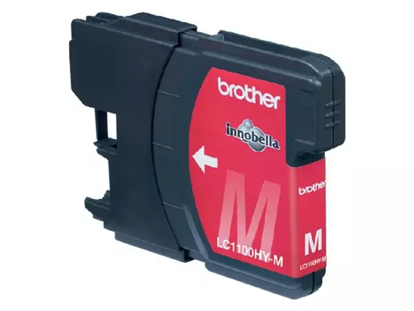 Een Inktcartridge Brother LC-1100HYM rood koop je bij Kantoorvakhandel van der Heijde