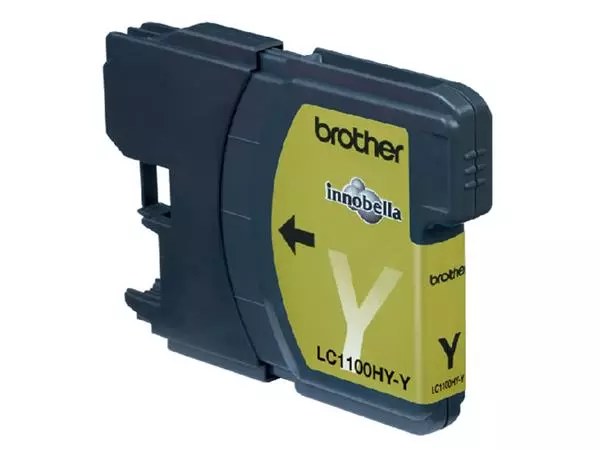 Een Inktcartridge Brother LC-1100HYY geel koop je bij Kantoorvakhandel van der Heijde