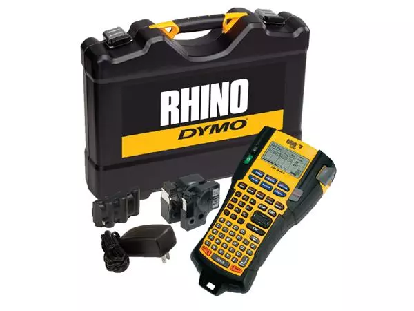 Een Labelprinter Dymo Rhino 5200 industrieel abc 19mm geel in koffer koop je bij NiceSupplies.nl