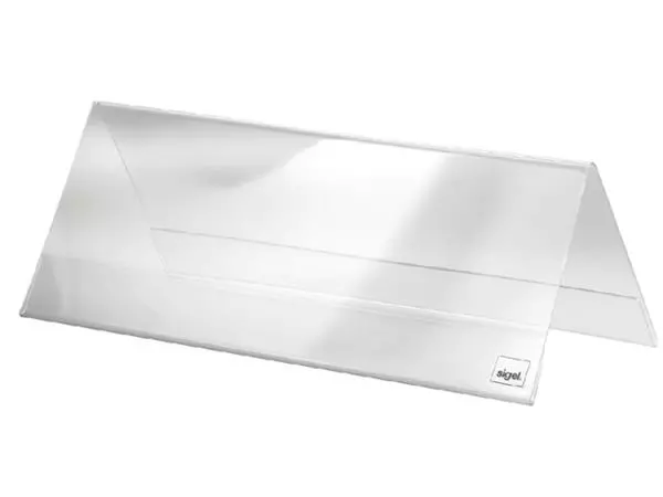 Een TAFELNAAMBORD SIGEL 240X90MM 2-ZIJDIG koop je bij Kantoorvakhandel van der Heijde