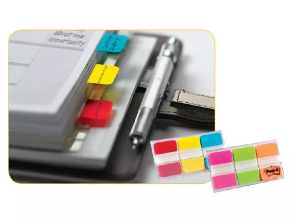 Een Indextabs Post-it 686RYB 25.4x38.1mm strong blauw, rood, geel 66 tabs koop je bij NiceSupplies.nl