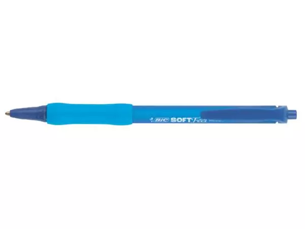 Een Balpen Bic soft feel clic Grip blauw medium blister à 15 stuks koop je bij NiceSupplies.nl