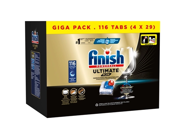 Vaatwastabletten Finish Ultimate plus 4x29 stuks gigapack